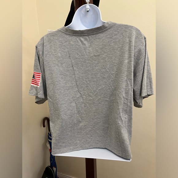 Shein gray USA cropped tee (size SMALL) - Picture 3 of 3